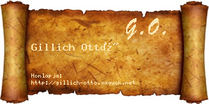 Gillich Ottó névjegykártya